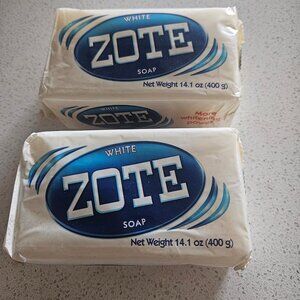 2 pack of ZOTE Laundry Bar Soap Jabon ZOTE Blanco en Barra 2 x 400g